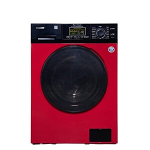 conserv 18lbs compact all-in-one combo washer dryer-vented/ventless dry-version3 (red black)