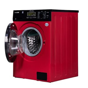 Conserv 18lbs Compact All-in-One Combo Washer Dryer-Vented/Ventless Dry-Version3 (Red Black)