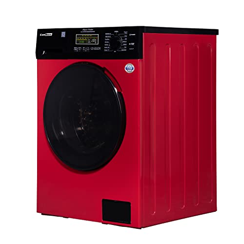 Conserv 18lbs Compact All-in-One Combo Washer Dryer-Vented/Ventless Dry-Version3 (Red Black)