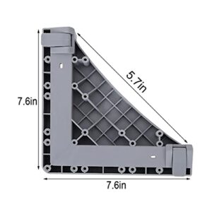 Pedestal for Dishwasher/Wine Cooler Heightened 10" Machine Stand Telescopic Length/Width 17"-25" Mini Fridge Stand Air Conditioner Base Anti-vibration Mat Gray (Legs:10",4Legs)