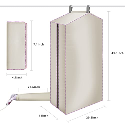 Dear Morning Portable Clothes Dryer Foldable Apartment Clothes Dryer, Fast Heating and Quick Drying, Travel Light Dryer（Khaki）