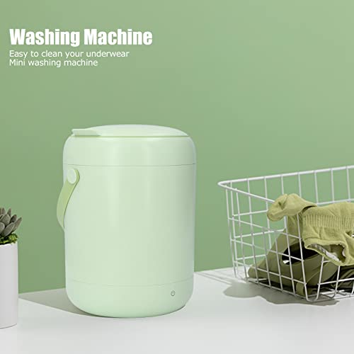 Portable Washer and Spin Dryer, Mini Washing Machine, Intelligent Underwear Washer 3L Capacity For Apartment, Laundry, Camping, RV(Green)