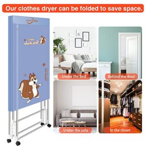 KOFOHON Apartment Clothes Dryer Portable Heated Laundry Drying Rack Remote Control Low Noise 1600W-1.6Meters for RV Camping Home110V