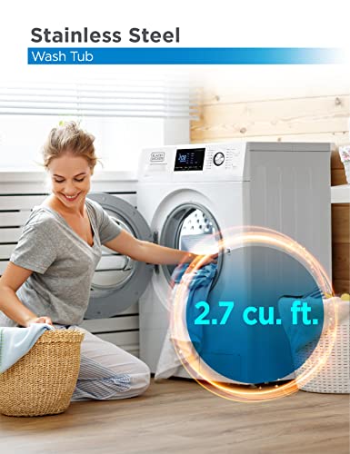 BLACK+DECKER Washer and Dryer Combo, 2.7 Cu. Ft. All In One Washer and Dryer with LED Display & 16 Cycles