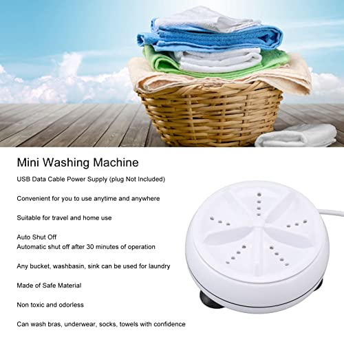 10W Mini Washing Machine for Traveling Camping Home,USB Powered Laundry Washer with Control Button Portable Turbo Washing Machine for Cleaning Sock,Underwear
