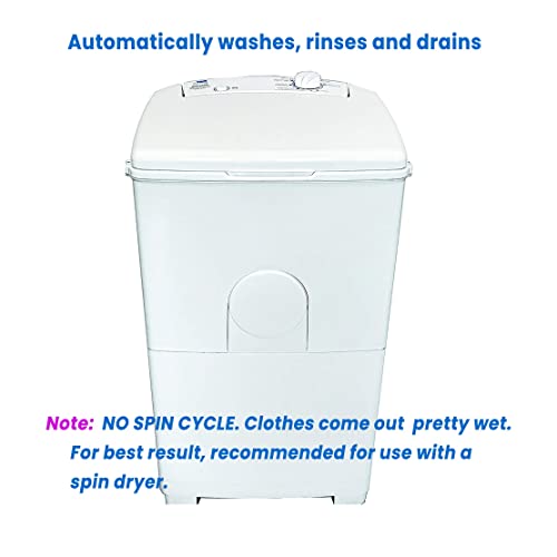 The Laundry Alternative Niagara Portable, Family Size Capacity, Compact European Style Washing Machine (No Spin Cycle)