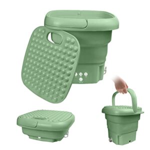 foldable mini small portable washer,portable washer,and dryer for apartment dorms,camping,travel,gifts for friends or family (green)