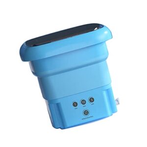 headerbs mini washer, spin dry portable washing bucket widely applicable for travel (blue)