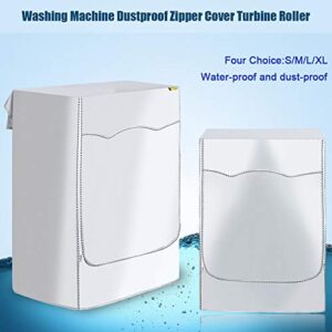 1Pc Washing Machine Dustproof Zipper Cover Turbine Roller Protection Washer Dryer Cover Fit Most Top Load or Front Load Washers Laundry Supply(XL)