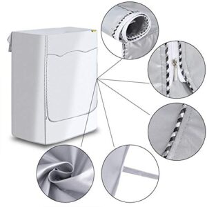 1Pc Washing Machine Dustproof Zipper Cover Turbine Roller Protection Washer Dryer Cover Fit Most Top Load or Front Load Washers Laundry Supply(XL)