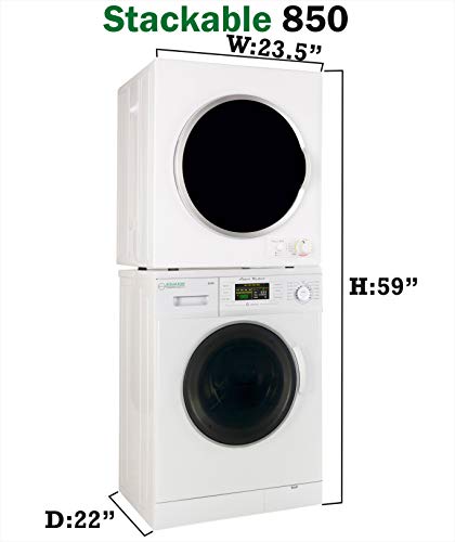 Equator 110V Compact Laundry Centre 1.6 cf Washer+Vented 3.5 cf Auto/Time Dryer