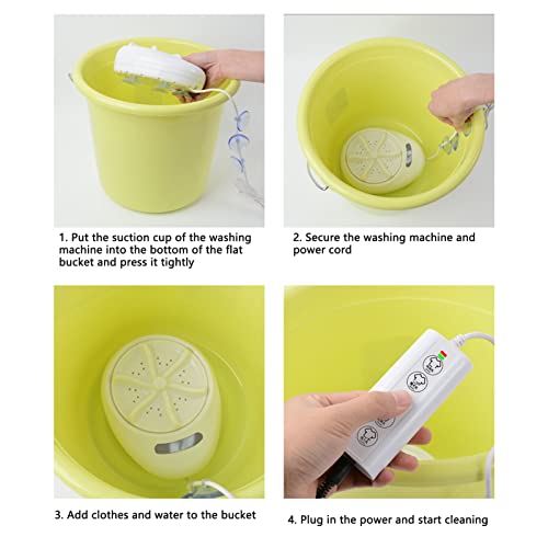 Mini Washing Machine,120W ABS Washing Machine Mini Washer Travel Clothes Underwear Washer for Outdoor 100‑240V