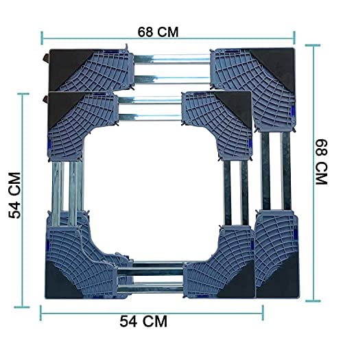 Mini Fridge Stand Universal Stand Base Adjustable Refrigerator Stand with 4 Strong Feet Washing Machine Pedestal Multi-Functional Base for Dryer, Load-Bearing up to 300 kg