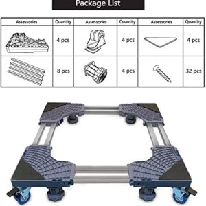 Mini Fridge Stand Universal Stand Base Adjustable Refrigerator Stand with 4 Strong Feet Washing Machine Pedestal Multi-Functional Base for Dryer, Load-Bearing up to 300 kg