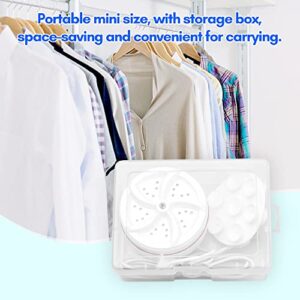 Andoer Ultrasonic Turbo Washing Machine Portable Mini Washer with USB Power Supply Suction Cups for Home Travel Business Trip