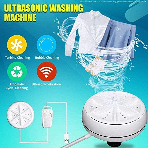 Chic-Micky Portable Mini Washing Machine, Ultrasonic Washing Machine 3 in 1 Dishwasher Mini Light, Convenient for Travel, Family Business Travel, USB (B)