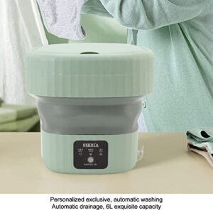 Washing Machine, 6L Folding Bucket Washer Portable Mini Foldable Washing Machine for Socks Underwear Baby Clothing 100-240V (US Plug)