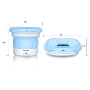 Two Portable Washing Machines - Foldable Mini Small Washer for Washing Baby Clothes, Underwear or Small Items, Suitable for For Apartment, Laundry, Camping, RV, Travel