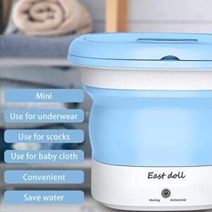 Two Portable Washing Machines - Foldable Mini Small Washer for Washing Baby Clothes, Underwear or Small Items, Suitable for For Apartment, Laundry, Camping, RV, Travel