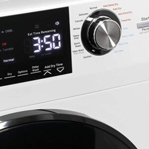 GE GFQ14ESSNWW 24" Electric Front Load Washer Dryer Combo with 2.4 cu. ft. Capacity, 14 Cycles, Electronic Touch, in White