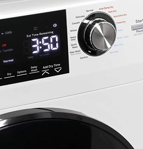 GE GFQ14ESSNWW 24" Electric Front Load Washer Dryer Combo with 2.4 cu. ft. Capacity, 14 Cycles, Electronic Touch, in White