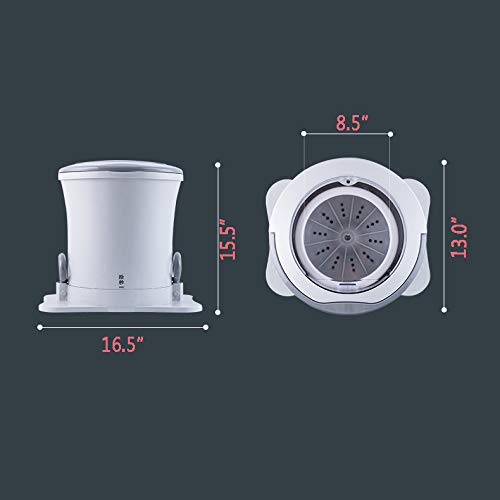 Portable Compact Spin Dryer Mini Non-Electric Manual Laundry Drying Machine Hand Powered for Camping Apartments Clothes