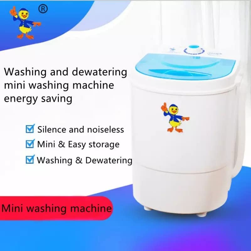 Mini Washing Machine Single Tub Portable Clothes Washer with Spin Dryer, 6.6 lbs Washer and Dryer Combo for Camping, Dorms, Apartments wash Closes Shoes (8 lb)