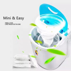 Mini Washing Machine Single Tub Portable Clothes Washer with Spin Dryer, 6.6 lbs Washer and Dryer Combo for Camping, Dorms, Apartments wash Closes Shoes (8 lb)