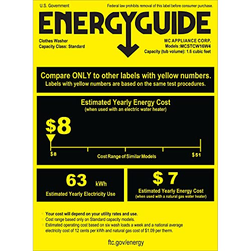 Magic Chef Mcstcw16w4 1.6 Cubic-Ft Top-Load Washer
