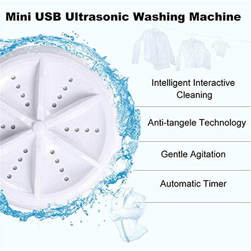 Mini Washing Machine Portable Ultrasonic Turbine Sterilization Removes Dirt Washer USB Cable for Travel Home Business Trip