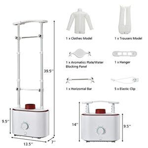 Renatone 1050W Portable Clothes Dryer, Multifunctional Clothes Drying & Ironing Machine w/Timer, Hot/Cold Wind, Automatic Garment Dryer & Iron Rack