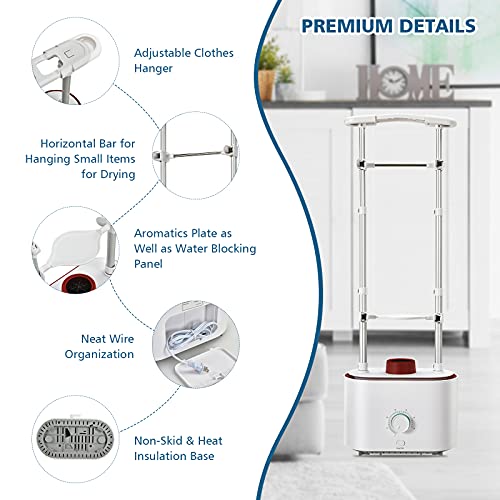 Renatone 1050W Portable Clothes Dryer, Multifunctional Clothes Drying & Ironing Machine w/Timer, Hot/Cold Wind, Automatic Garment Dryer & Iron Rack