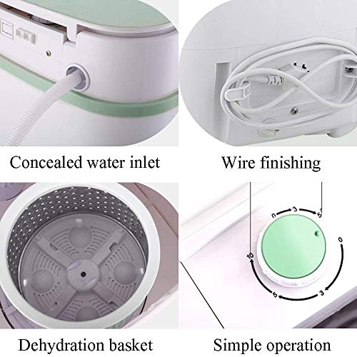 ZLXDP Mini Washing Machine Small Semi-Automatic Machine Socks Underwear Dormitory Lazy Artifact