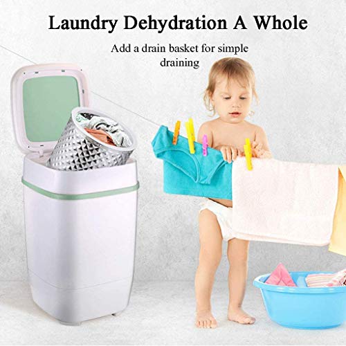 ZLXDP Mini Washing Machine Small Semi-Automatic Machine Socks Underwear Dormitory Lazy Artifact