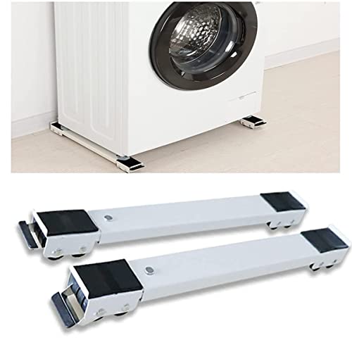 Appliance Roller,stacked Washer & Dryer Units , With 24 Wheels Removable Washing Machine Rack, Furniture Dolly Stand For Washing Machines, Refrigerators, Dryers ( Color : White , Size : 45.5-70CM )