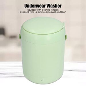 Portable Washer, Mini Washing Machine, Intelligent Underwear Washer 3L Capacity US Plug 100 240V For Small Clothes Like Socks, Undergarments Etc(Green)