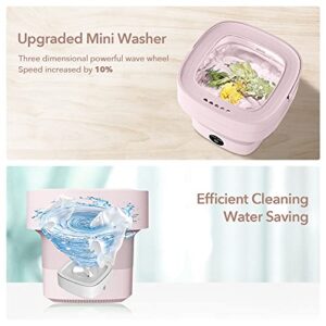 Two Portable Washing Machines - Foldable Mini Small Washer for Washing Baby Clothes, Underwear or Small Items, Suitable for For Apartment, Laundry, Camping, RV, Travel