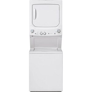 ge guv27essmww unitized spacemaker 3.8 washer with stainless steel basket and 5.9 cu. ft. capacity long vent electric dryer, white