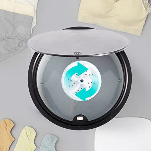 YEmirth 4.5 Litre Mini Lingerie Washer, Electric Cleaning Washer with Wash and Spin Cycles Function, Built in Drainage Basket, Non Slip Rubber Sole, for Dormitory Home Use