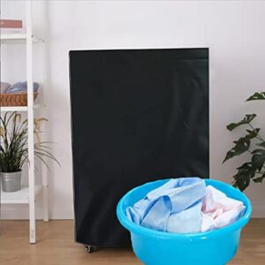 SUNSURE Washing Machine Cover Dustproof Waterproof Black Top Load Machine Protection Cover Dryer Cover for Indoor/Outdoor Top Load Washer Parts & Accessorie (XL-22.5x24.5x37.5inch)