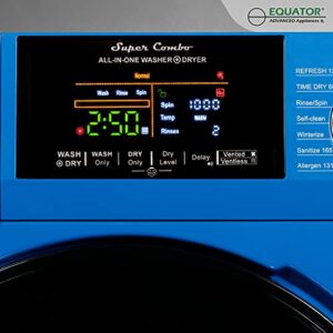 Equator Version 3 Combo Washer Vented/Ventless Dry -Sanitize, Allergen, 1400 RPM