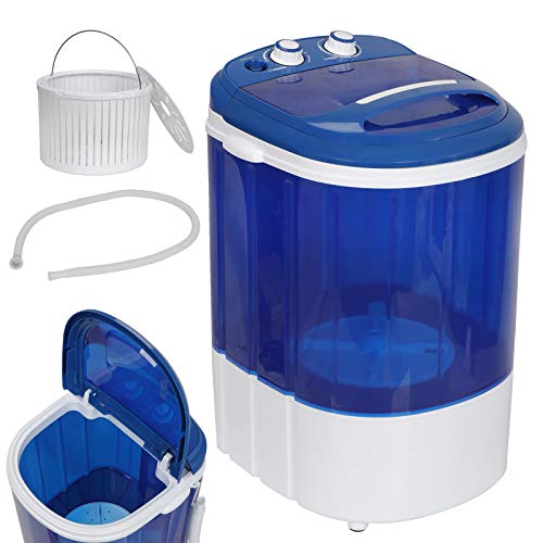 JupiterForce Portable Washing Machine Mini Compact Counter Top 8 Lbs Washer Single Tub Rotary Dehydration for Apartments,Dorms,Camping, Dorms, College Rooms, RV’s