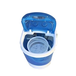 TOYTEXX and DESIGN Intexca US Electric Mini Portable Compact Washing Machine for Children, Camping, Dorm - Blue Color