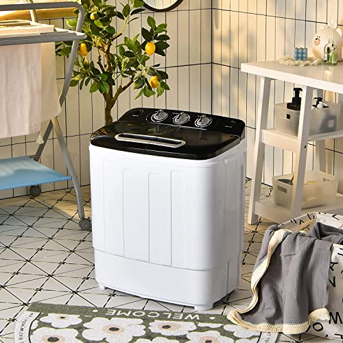 MamaHome DF-X3608-Black Mini Washing Machine, XPB36-1208-Black, Black