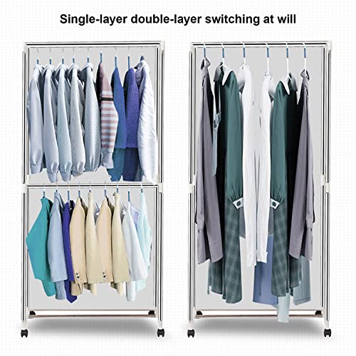 Portable Clothes Dryer, Electric Dryers For Clothes Full Size, Electric Clothes Dryer Machine Double Layer Stackable Clothes Drying Rack