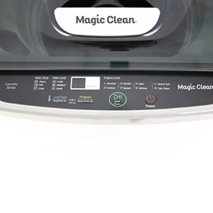 Magic Clean MCLW14WI Portable Washing Machine with 8 Automatic Cycles and Standard Sink/Faucet Attachment, Compact for Apartments Dorms and RVs, White