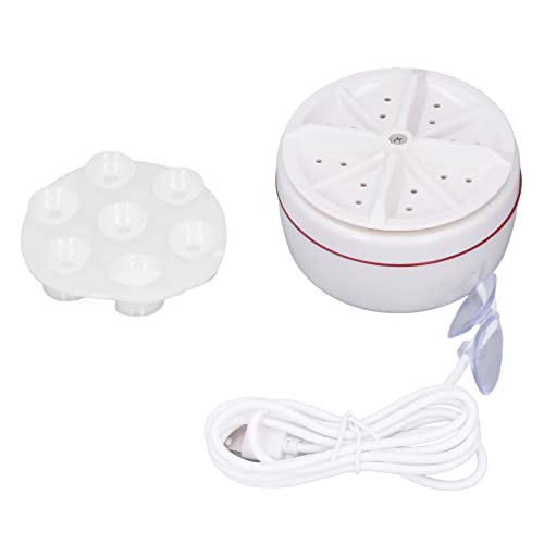 Luqeeg Portable Washing Machine, Sonicleaning Mini Washing Machine with Sucking Disc Automatic Folding Baby Clothes Underwear Washing Tub USB Low Noise Small Washer for Camping, Travelling, Apartment