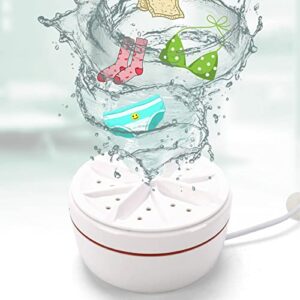 Luqeeg Portable Washing Machine, Sonicleaning Mini Washing Machine with Sucking Disc Automatic Folding Baby Clothes Underwear Washing Tub USB Low Noise Small Washer for Camping, Travelling, Apartment