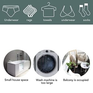 Luqeeg Portable Washing Machine, Sonicleaning Mini Washing Machine with Sucking Disc Automatic Folding Baby Clothes Underwear Washing Tub USB Low Noise Small Washer for Camping, Travelling, Apartment