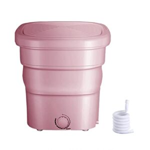 11l mini portable washing machine,foldable laundry tub underwear foldable washer blue ray sterilization, apartment home self-driving tour,for baby clothes, socks, towels, great (color : pink)